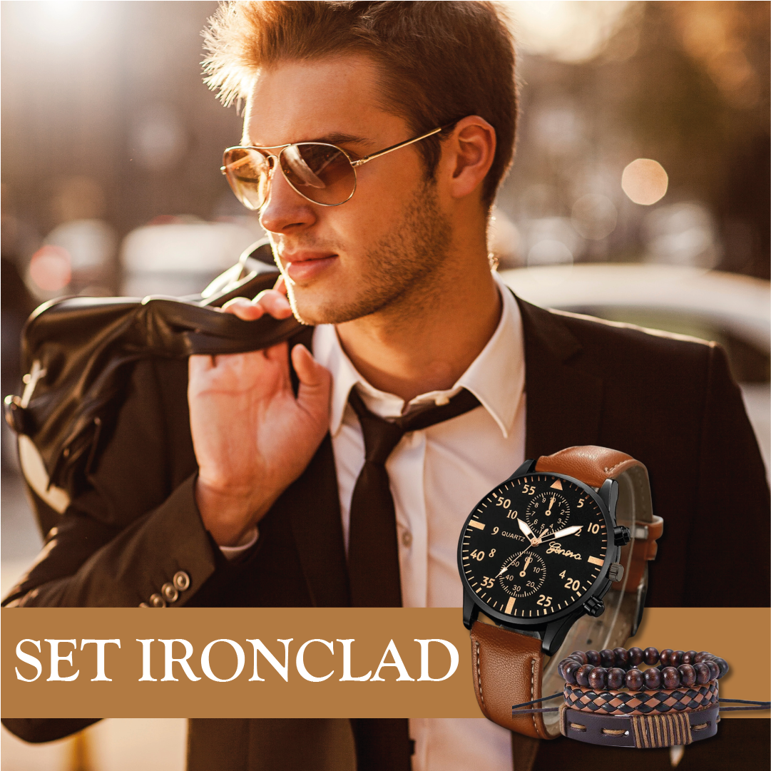 ¡PRODUCTO EXCLUSIVO! SET X4 IRONCLAD RELOJ + 4 MANILLAS